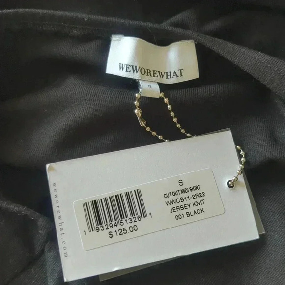 We Wore What | Cut out Midi Jersey knit Black Halter Dress - Picture 6 of 7